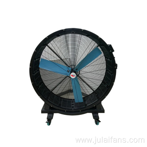 Large wheeled movable industrial fan